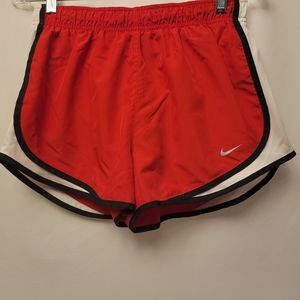 Nike Dri-Fit Running Shorts - Red/White/Black - Size M